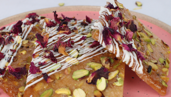 How to make Rose & Pistachio Florentine Squares